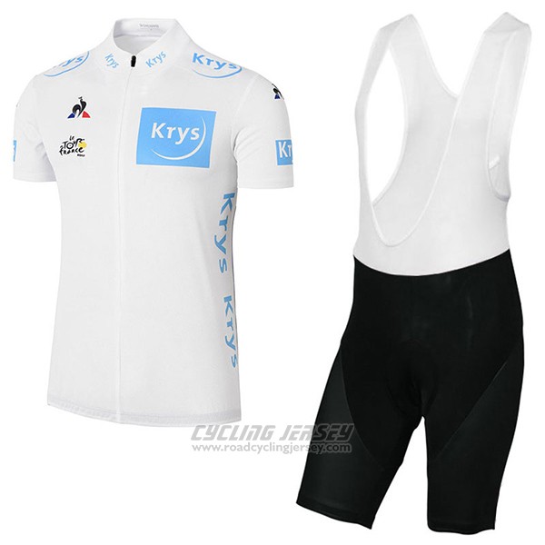 2017 Cycling Jersey Tour de France White Short Sleeve and Bib Short